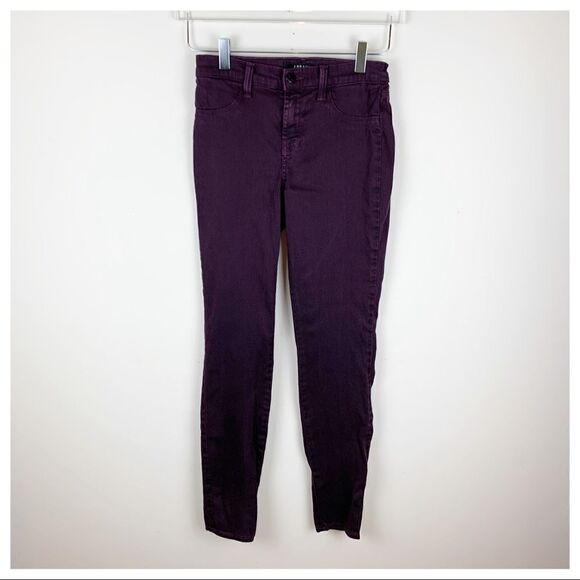 J Brand Super Skinny‎ Dark Plum Denim Jeans 26 - Picture 5 of 11